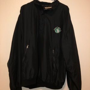 Black quarter zip windbreaker